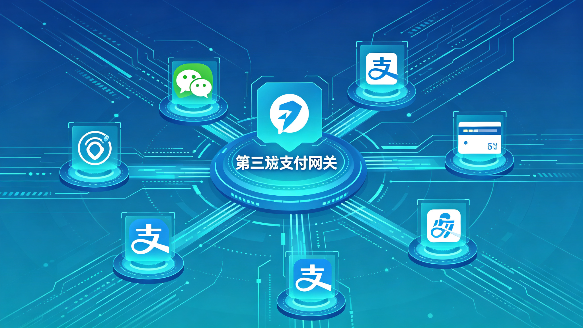 主流第三方支付通道架构示意图